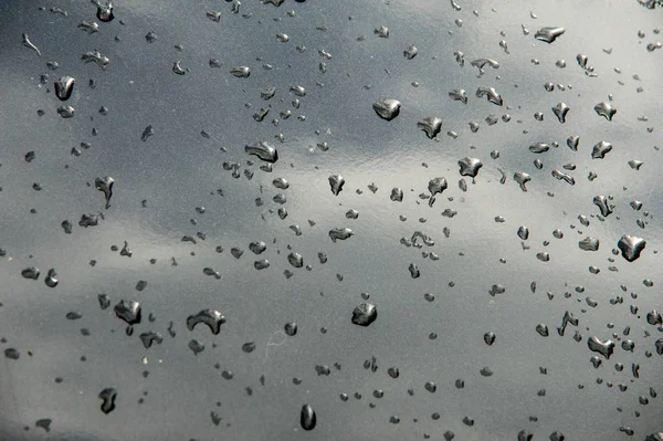 Textur Hintergrund Regentropfen Auf Der Lackierung Des Fahrzeugs Lackierte Oberflächen — Stockfoto