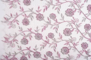 Dantel kumaş dokusu. İnce güzel dantel