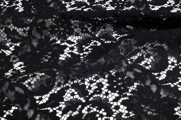 Rendas Textura Tecido Fino Aberto Tipicamente Algodão Seda Fabricado Por — Fotografia de Stock