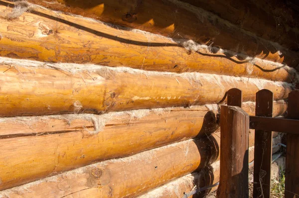 Textura Dřevěného Domu Stylizovanou Antickou — Stock fotografie