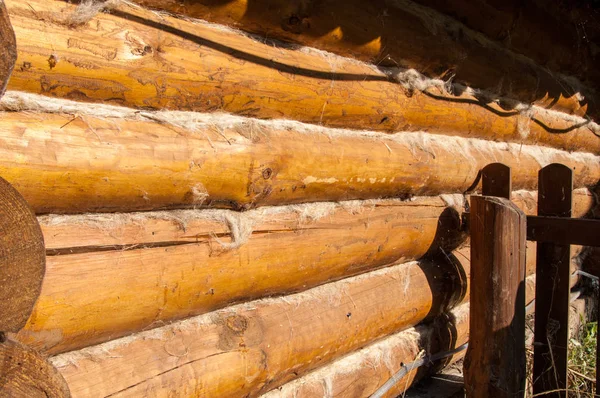 Textura Dřevěného Domu Stylizovanou Antickou — Stock fotografie