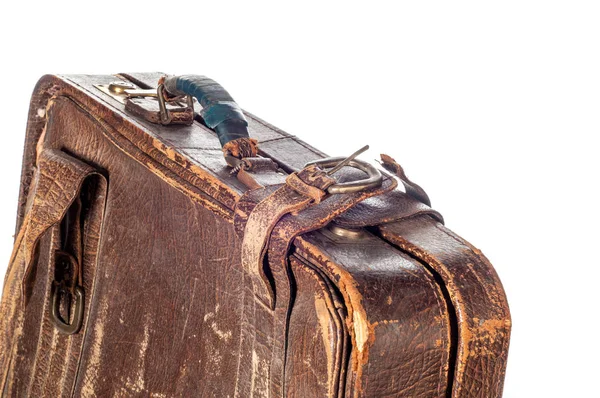 Mala velha. textura. mala, saco, tronco, estojo, bolsa, valise — Fotografia de Stock