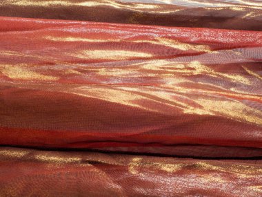 Pembe kahverengi şeffaf kumaş. doku. bornoz. Stüdyo fotoğrafı