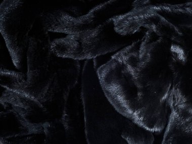 Doku, arka plan. Vizon kürk. Kadın vizon kürk