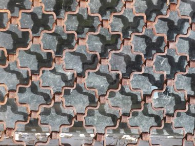 Doku, arka plan. pencere. Antik Mimarlık