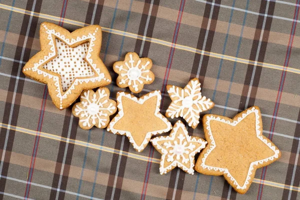 Christmas Cookies Tyg Rutan Konsistens — Stockfoto