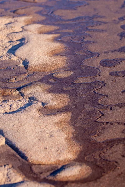 Strukturen Sanden Sand Den Vilda Naturen — Stockfoto
