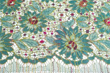 doku dantel. Beyaz bir arka plan üzerinde. Fotoğrafik bir stüdyoda yapılan