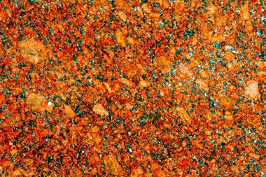 Doku, arka plan. Granit döşeme, Hard rock taneli kuvars, feldspat ve mika yapısı. Granit taş arka plan. 