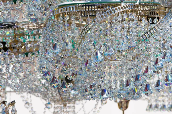 crystal chandeliers. a piece of a homogeneous solid substance ha