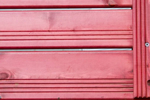 Textur Hintergrund Rote Holzlatten Zaun — Stockfoto