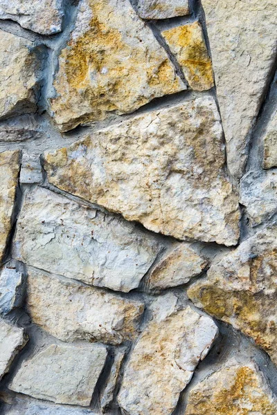 Textura Fondo Antecedentes Muralla Piedra Salvaje Forrada Arenisca Granito — Foto de Stock