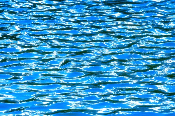 Textur Bakgrund Mönster Vattnet Poolen Rippel Vatten Poolen Med Solens — Stockfoto