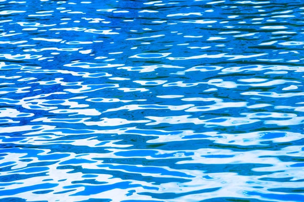 Textur Bakgrund Mönster Vattnet Poolen Rippel Vatten Poolen Med Solens — Stockfoto