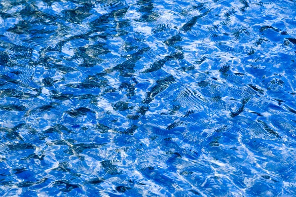 Textura Fundo Padrão Água Piscina Ondulação Água Piscina Com Reflexo — Fotografia de Stock