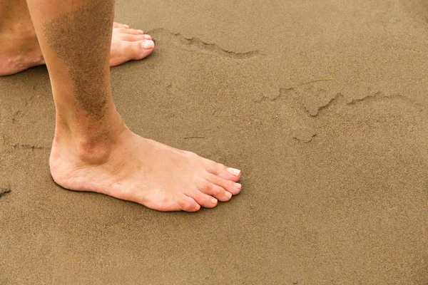 Textura Fundo Areia Praia Substância Granular Frouxa Castanha Amarelada Pálida — Fotografia de Stock