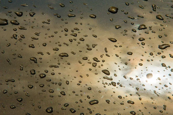 Textura Fondo Gotas Lluvia Pintura Del Vehículo Superficies Pintadas Edificio —  Fotos de Stock