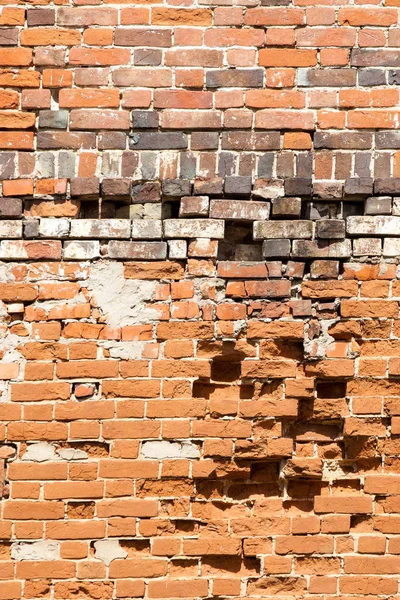 Doku Tuğla Eski Tuğla Bina Dokusuna — Stok fotoğraf