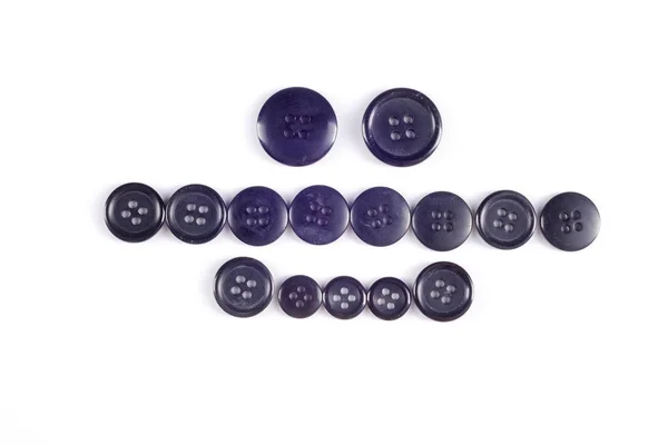 Sewing buttons collection. Various sewing buttons with a thread. — Stock Photo, Image