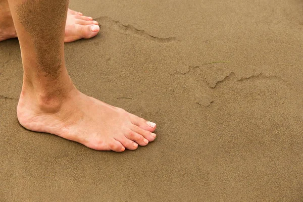 Textura Fundo Areia Praia Substância Granular Frouxa Castanha Amarelada Pálida — Fotografia de Stock