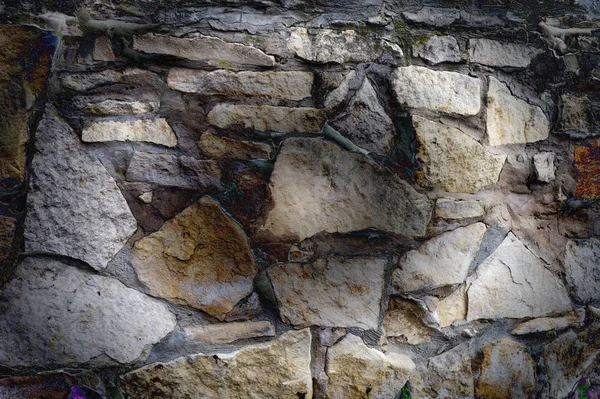 Textuur Achtergrond Patroon Natuursteen Bekleed Muur Hardrock Brokken Massief Evenals — Stockfoto
