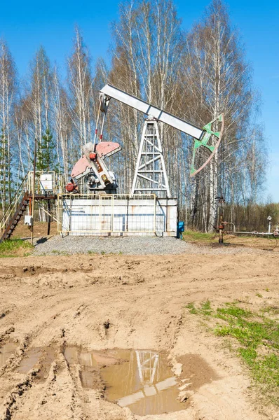 Ölpumpen Ausrüstung Der Ölindustrie Ölpumpe Ölplattform Energie Industriemaschine Für Erdöl — Stockfoto