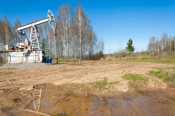 Oliepompen Olie Industrie Apparatuur Olie Pomp Olie Tuig Energie Industriële — Stockfoto
