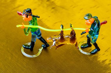 Doku, arka plan, desen. Camdan yapılmış oyuncaklar