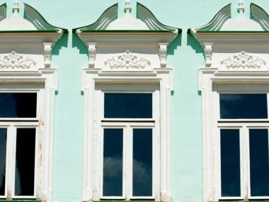 Doku, arka plan. pencere. Antik Mimarlık