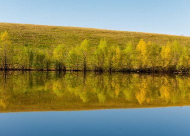 bahar Gölü. Su birikintisi bahar. Bahar park göl. bahar Gölü sahne. Bahar gölün kıyısında.