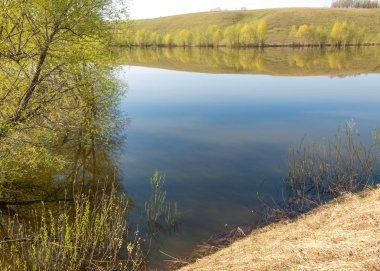 bahar Gölü. Su birikintisi bahar. Bahar park göl. bahar Gölü sahne. Bahar gölün kıyısında.