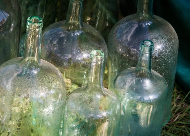 doku, arka plan. Eski şişe