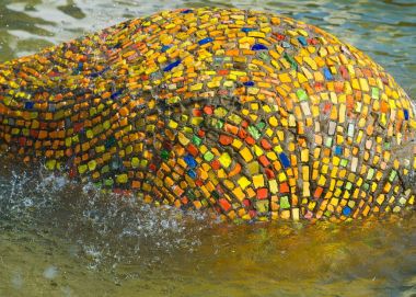 Doku arka plan. Şehir çeşme, Dita intere. Romantik, deniz,