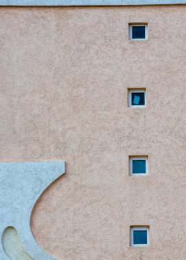 Doku, arka plan. Bina, dekoratif sıva alçı