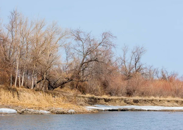 Rivier Laatste Ijs Laatste Pakijs Laatste Naald Ijs Rivier Ili — Stockfoto