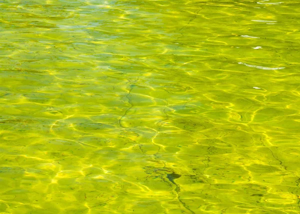 Textura Fondo Agua Piscina Piscina Color Amarillo Agua Amarilla — Foto de Stock