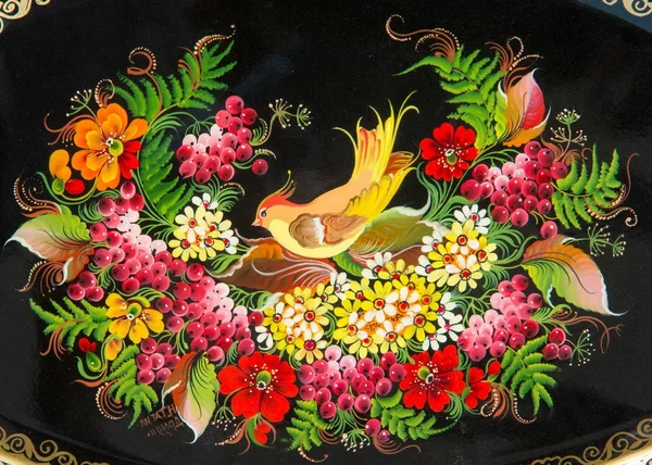 彩绘霍赫洛马菜 用油漆覆盖 如装饰或保护 — 图库照片