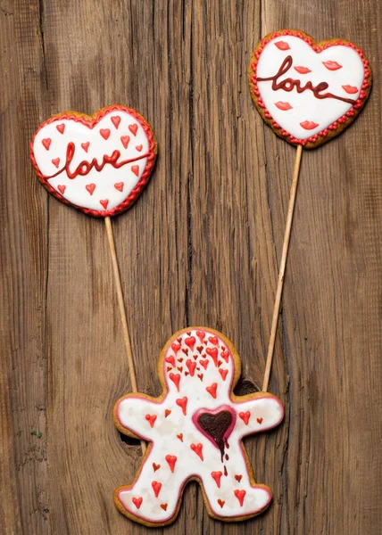 Biscoitos Dia dos Namorados — Fotografia de Stock