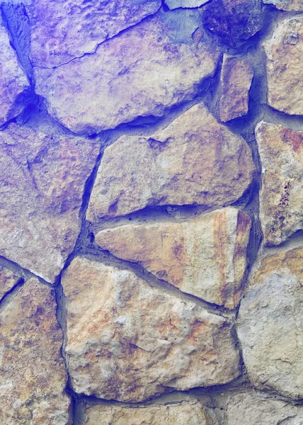 Textur Bakgrund Staket Fodrad Med Wild Sten Granit Sandsten — Stockfoto