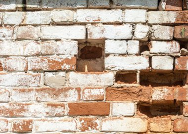 doku tuğla. Eski tuğla bina dokusuna