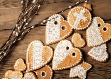 doku, arka plan, el boyaması Çerezler, Lale, söğüt, eski b