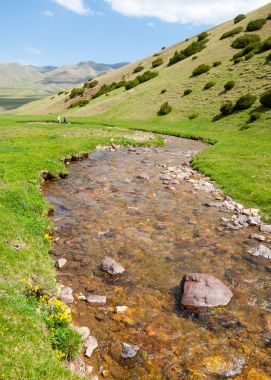 dağ, dağ, tepe. Kazakistan. Tien Shan. Takma Yaylası