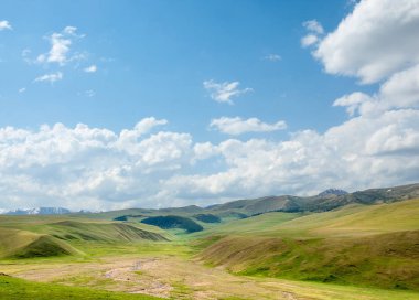 dağ, dağ, tepe. Kazakistan. Tien Shan. Takma Yaylası