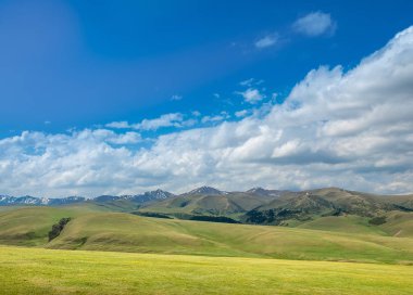 dağ, dağ, tepe. Kazakistan. Tien Shan. Takma Yaylası