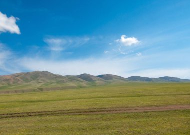 dağ, dağ, tepe. Kazakistan. Tien Shan. Takma Yaylası