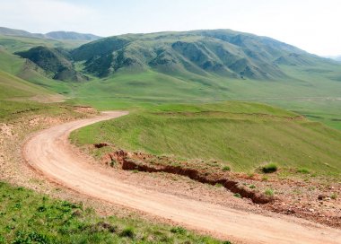 dağ, dağ, tepe. Kazakistan. Tien Shan. Takma Yaylası