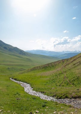dağ, dağ, tepe. Kazakistan. Tien Shan. Takma Yaylası