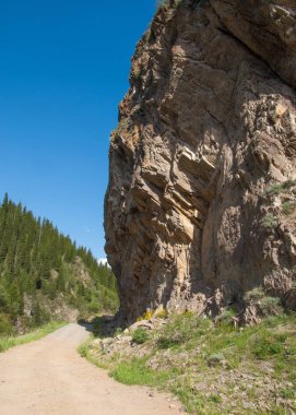 dağ, dağ, tepe. Kazakistan. Tien Shan. Takma Yaylası