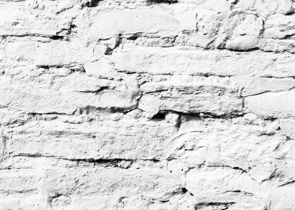 Texture Motif Fond Mur Doublé Pierre Blanchie Chaux Avec Peinture — Photo