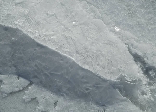 Υφή Πάγο Κατεψυγμένο Πάγος Στον Ποταμό — Φωτογραφία Αρχείου